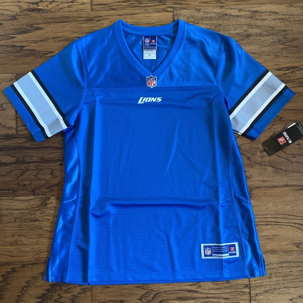 Detroit‎ Lions Pro Line NFL Women's Team Jersey Blank New Size M